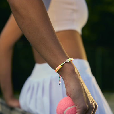 Silver Tennis CHROMATIC Braided Bracelet