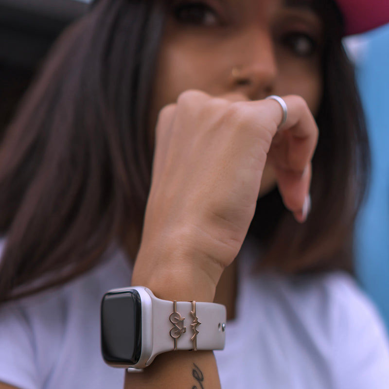 Rose Gold Bike charm + Band