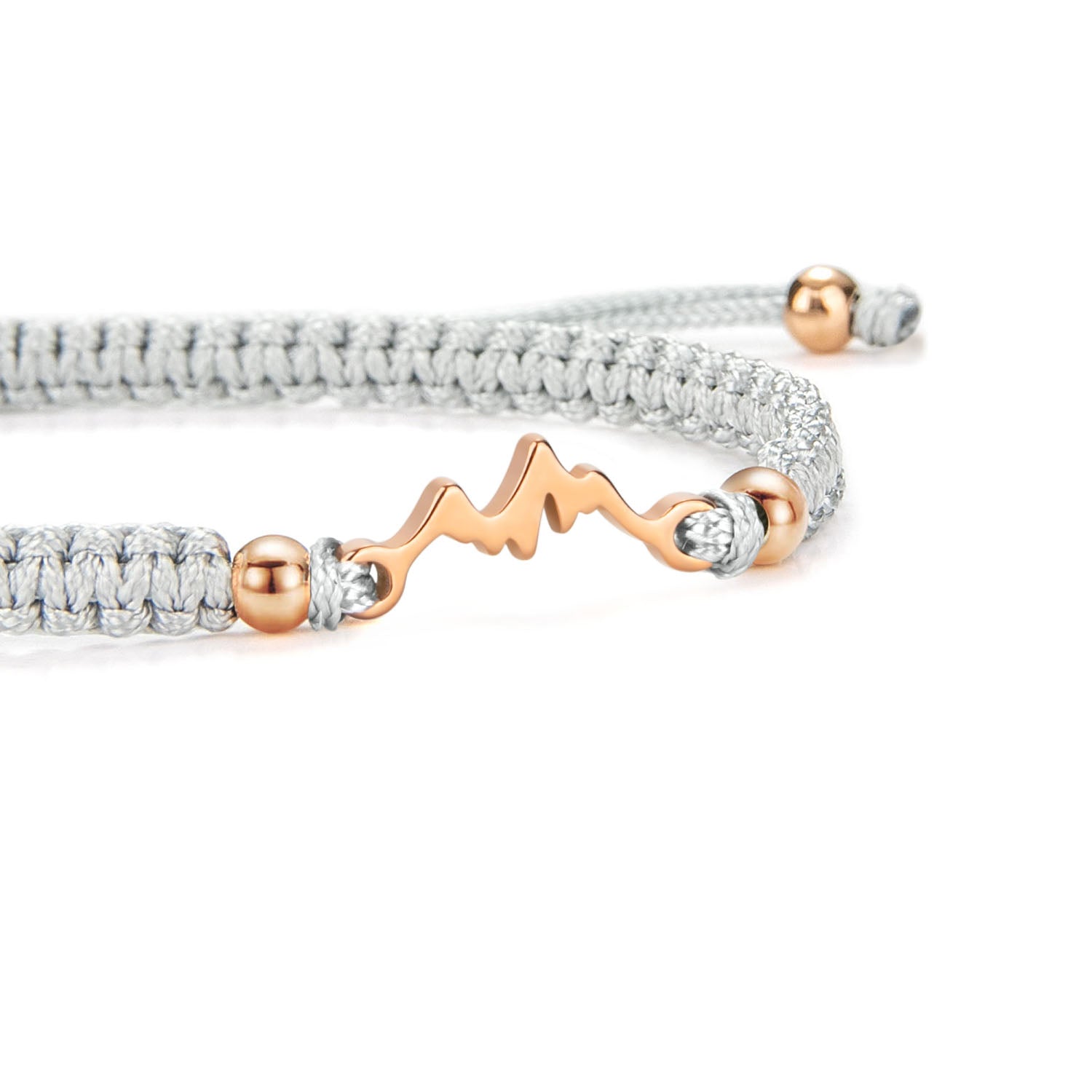 Rose Mountain Grey Braided Bracelet