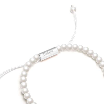 Pearl Silver Bike Bracelet