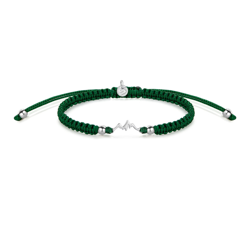 Silver Mountain Dark Green Braided zapestnica