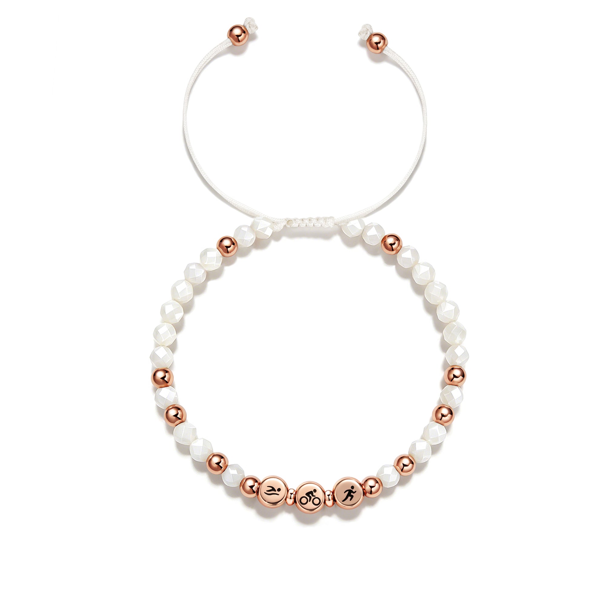 Triathlon White ID Bracciale
