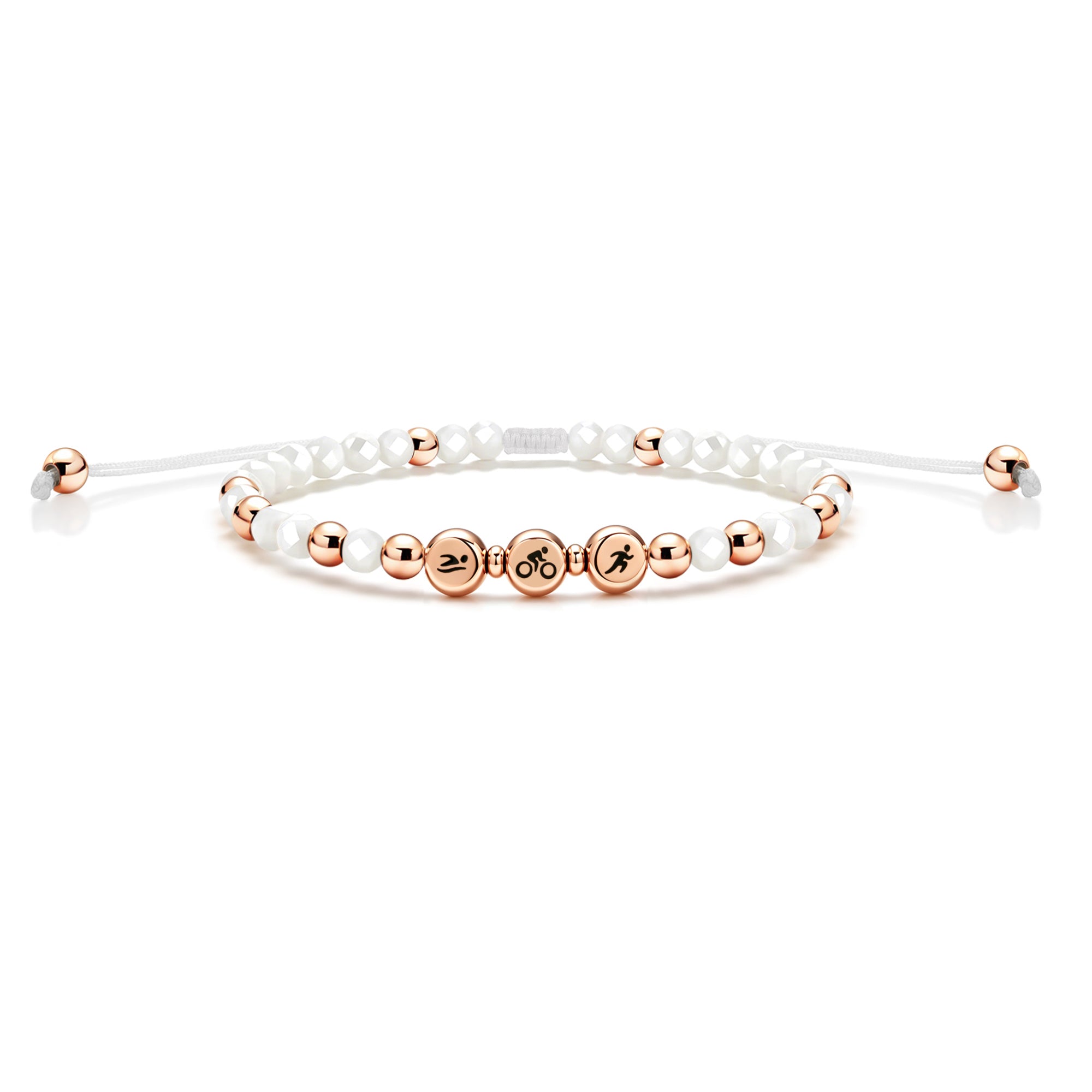 Triathlon White ID Bracciale