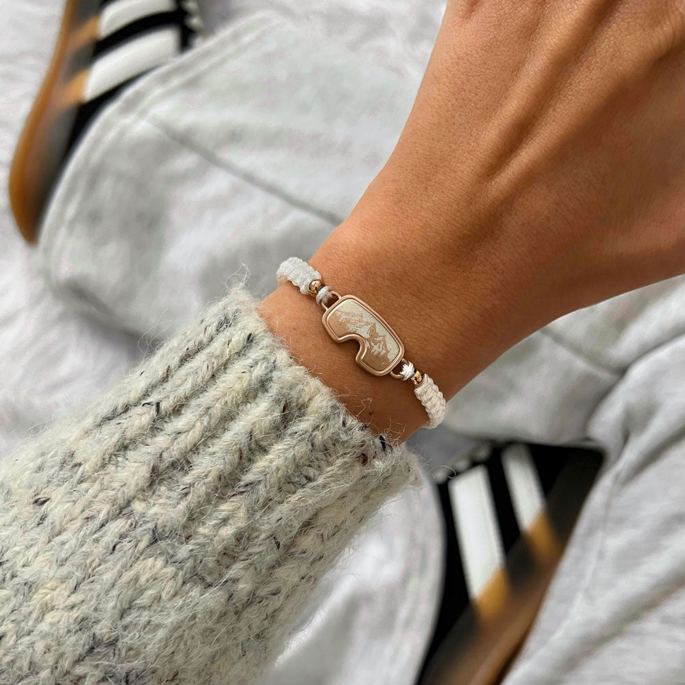 Rose Adventure Snow Goggle Braided Bracelet