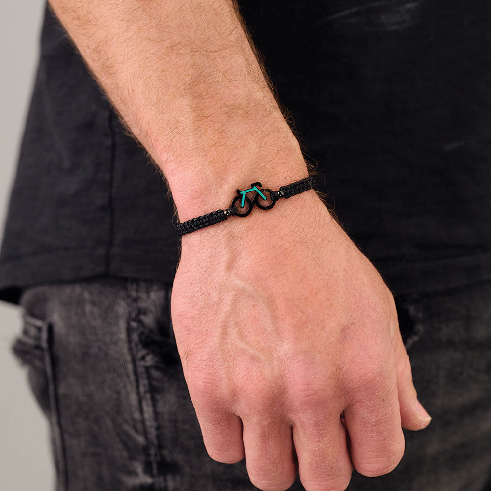 Mint Bike Braided Bracelet