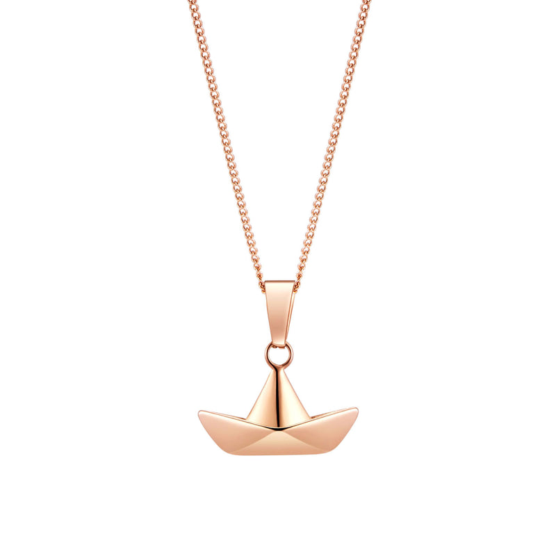 Papership Necklace Rose Gold plated