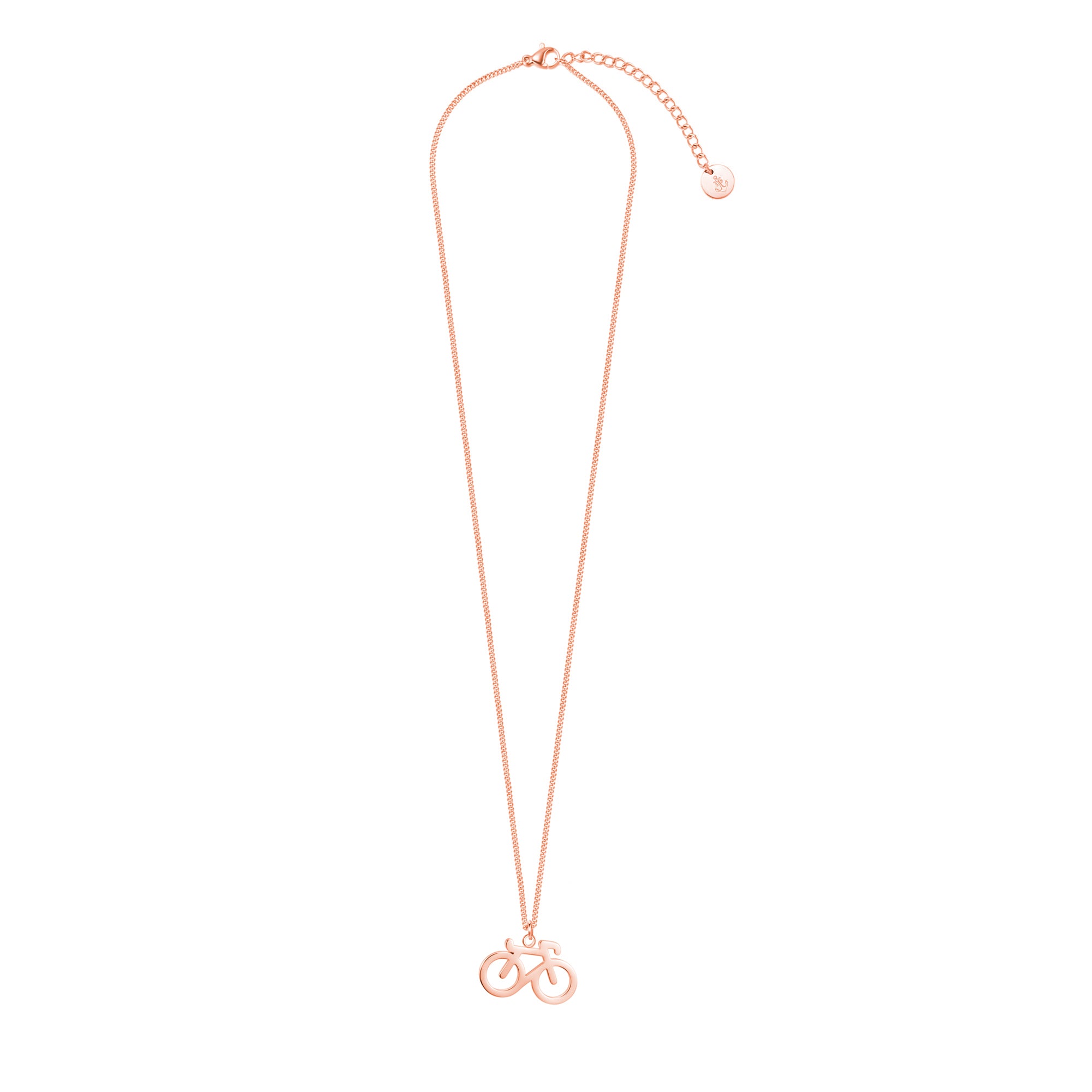 Halskette mit Fahrrad in Roségold