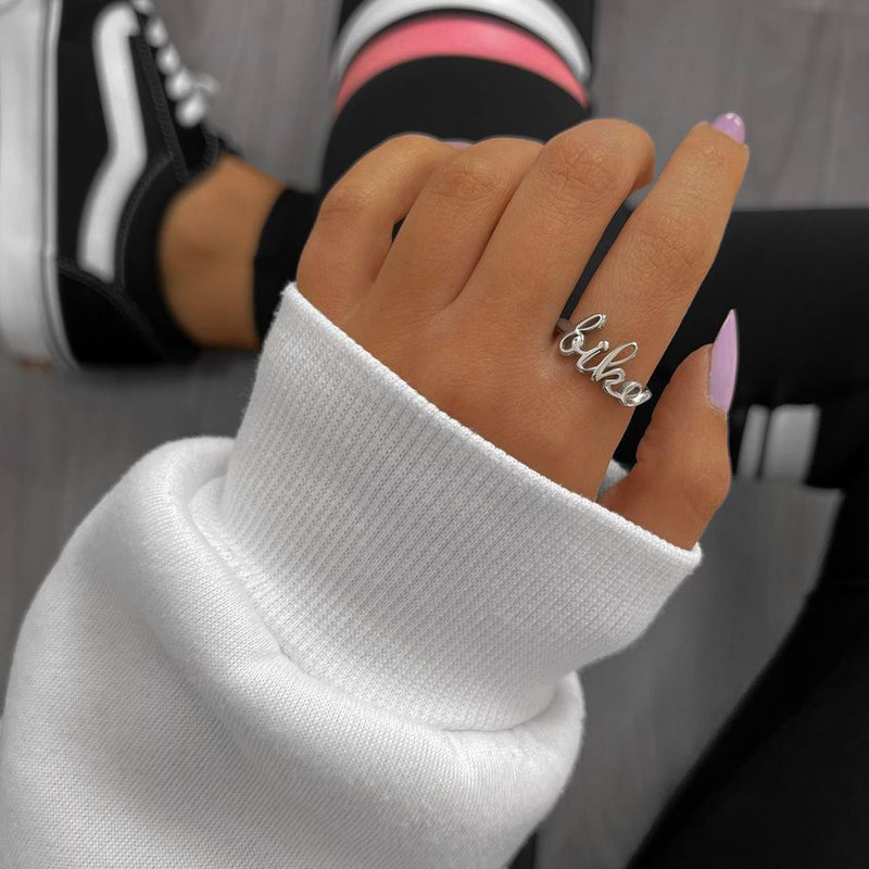 Silver Bike Ring