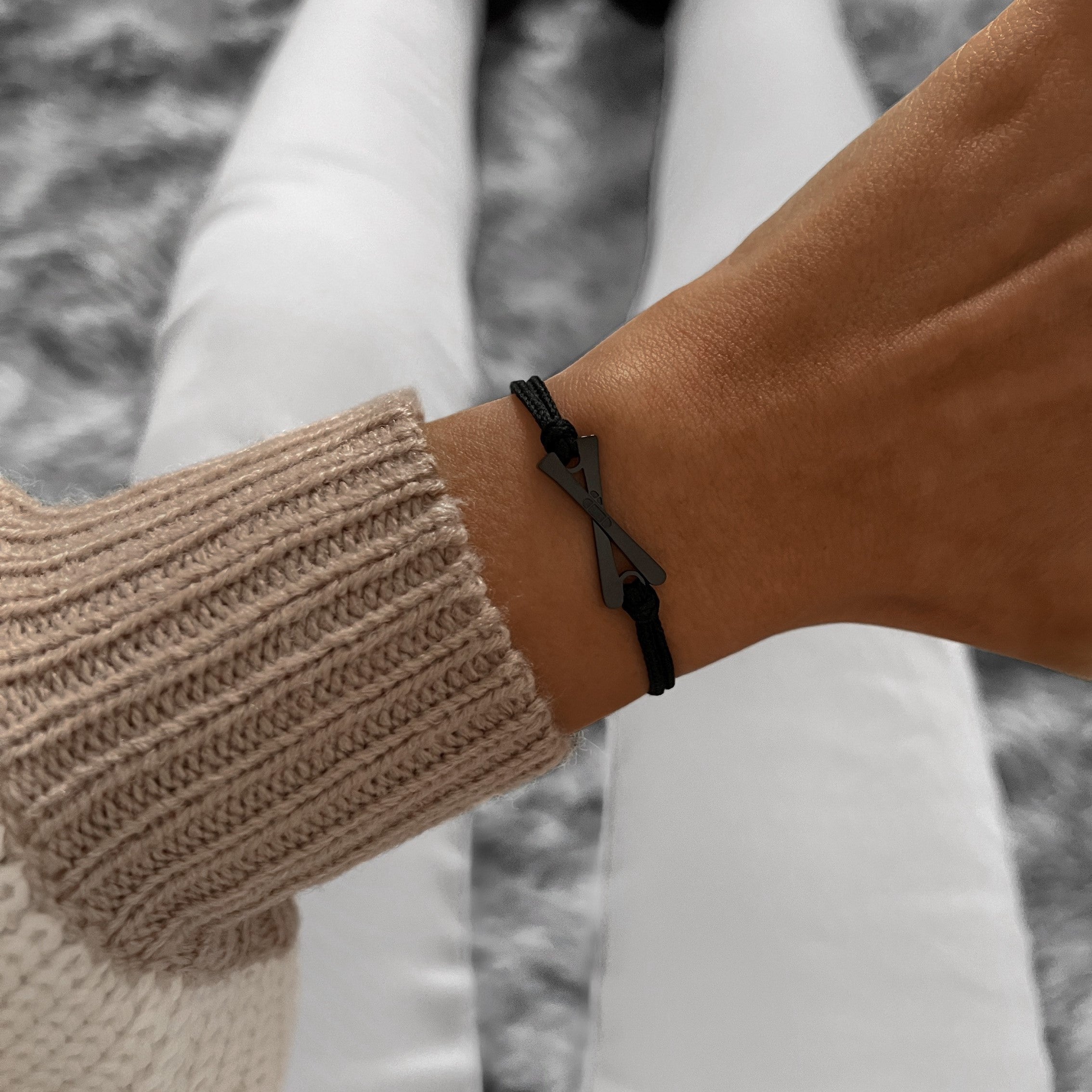 Schwarzer Skisack des Weihnachtsmanns