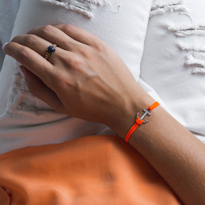 Orange Neon Anchor Bracelet