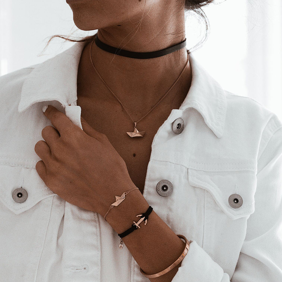 Papership Halskette Rose Gold plattiert Inspiration für Damen